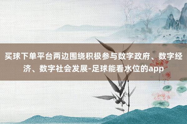 买球下单平台两边围绕积极参与数字政府、数字经济、数字社会发展-足球能看水位的app