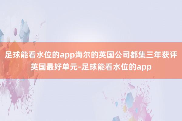 足球能看水位的app海尔的英国公司都集三年获评英国最好单元-足球能看水位的app