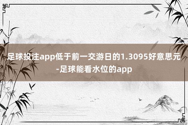 足球投注app低于前一交游日的1.3095好意思元-足球能看水位的app
