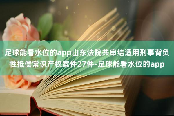 足球能看水位的app山东法院共审结适用刑事背负性抵偿常识产权案件27件-足球能看水位的app