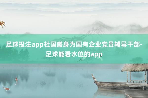 足球投注app杜国盛身为国有企业党员辅导干部-足球能看水位的app