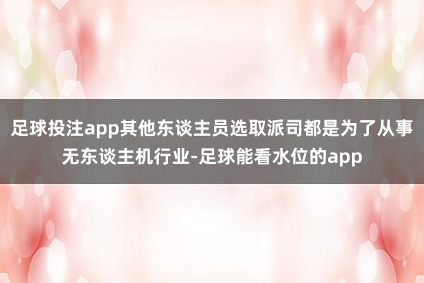 足球投注app其他东谈主员选取派司都是为了从事无东谈主机行业-足球能看水位的app