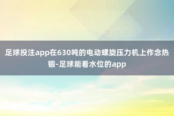 足球投注app在630吨的电动螺旋压力机上作念热锻-足球能看水位的app