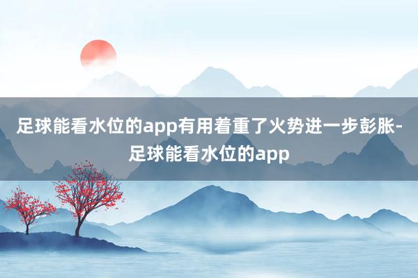 足球能看水位的app有用着重了火势进一步彭胀-足球能看水位的app