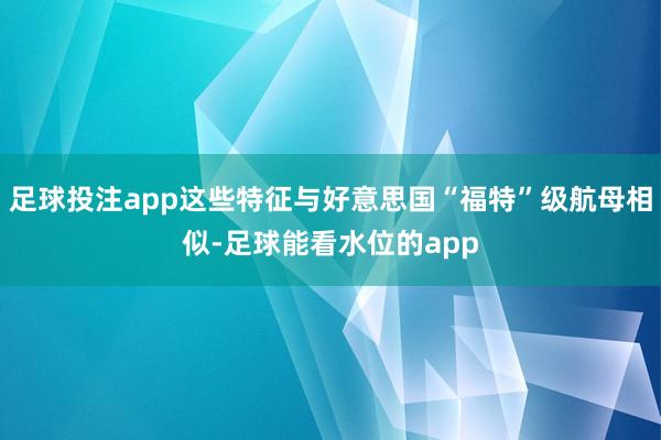 足球投注app这些特征与好意思国“福特”级航母相似-足球能看水位的app
