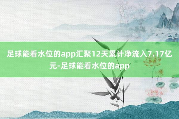 足球能看水位的app汇聚12天累计净流入7.17亿元-足球能看水位的app