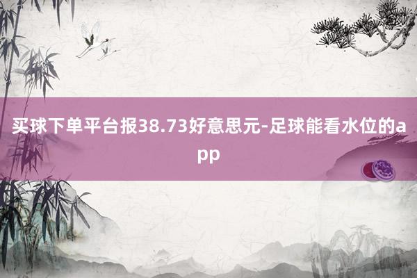买球下单平台报38.73好意思元-足球能看水位的app