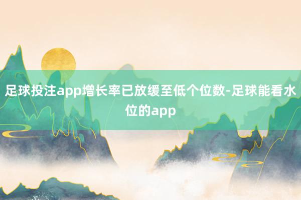 足球投注app增长率已放缓至低个位数-足球能看水位的app