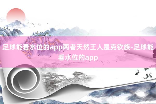 足球能看水位的app两者天然王人是克钦族-足球能看水位的app