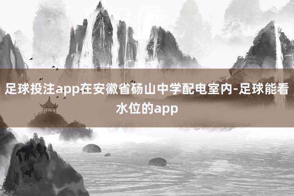 足球投注app在安徽省砀山中学配电室内-足球能看水位的app