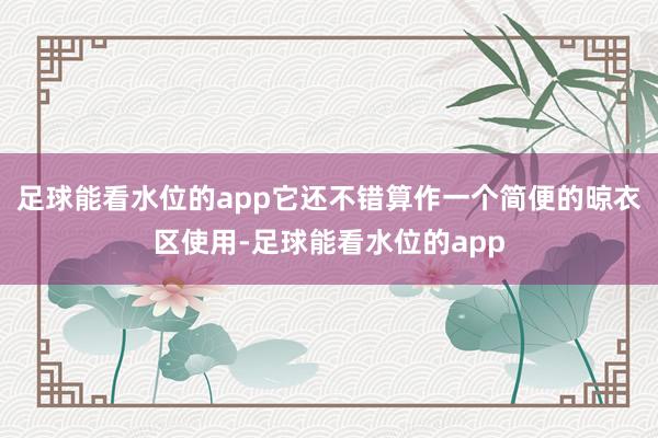 足球能看水位的app它还不错算作一个简便的晾衣区使用-足球能看水位的app