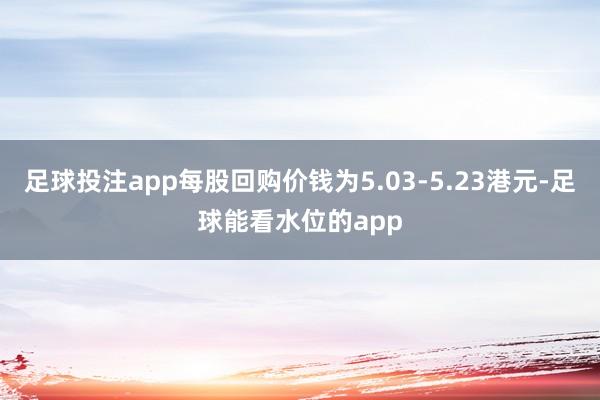 足球投注app每股回购价钱为5.03-5.23港元-足球能看水位的app