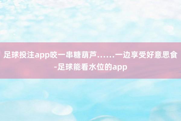 足球投注app咬一串糖葫芦……一边享受好意思食-足球能看水位的app