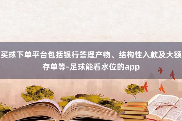 买球下单平台包括银行答理产物、结构性入款及大额存单等-足球能看水位的app