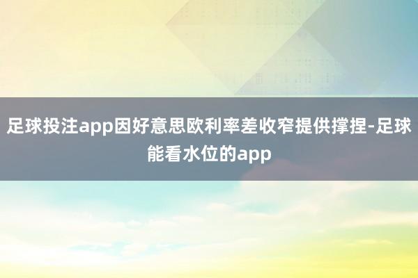 足球投注app因好意思欧利率差收窄提供撑捏-足球能看水位的app
