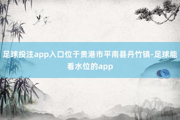 足球投注app入口位于贵港市平南县丹竹镇-足球能看水位的app