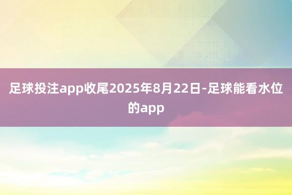 足球投注app收尾2025年8月22日-足球能看水位的app