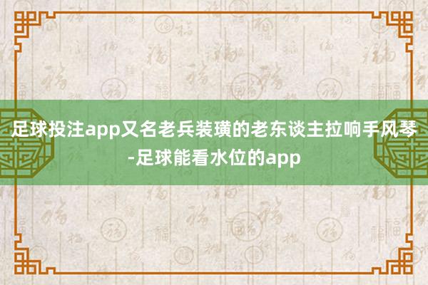 足球投注app又名老兵装璜的老东谈主拉响手风琴-足球能看水位的app
