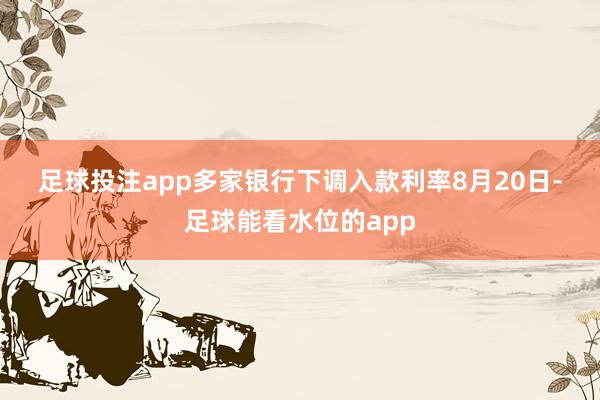 足球投注app　　多家银行下调入款利率　　8月20日-足球能看水位的app