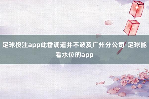 足球投注app此番调遣并不波及广州分公司-足球能看水位的app