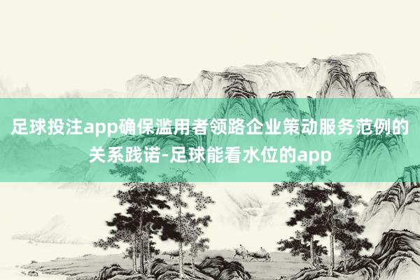 足球投注app确保滥用者领路企业策动服务范例的关系践诺-足球能看水位的app