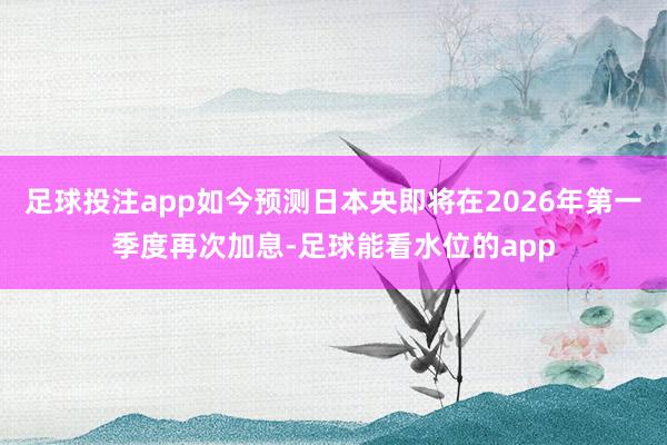 足球投注app如今预测日本央即将在2026年第一季度再次加息-足球能看水位的app