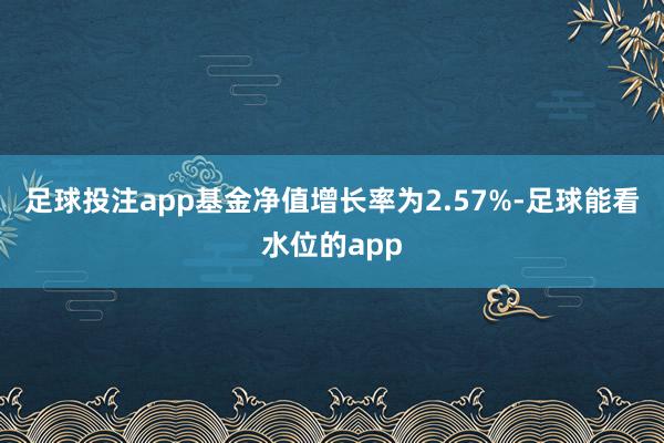 足球投注app基金净值增长率为2.57%-足球能看水位的app