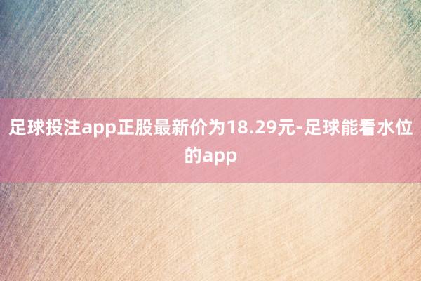 足球投注app正股最新价为18.29元-足球能看水位的app