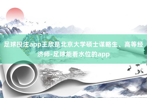 足球投注app　　王欣是北京大学硕士谋略生、高等经济师-足球能看水位的app