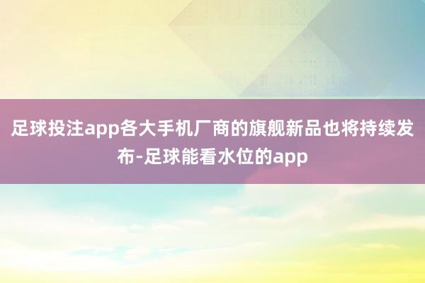 足球投注app各大手机厂商的旗舰新品也将持续发布-足球能看水位的app