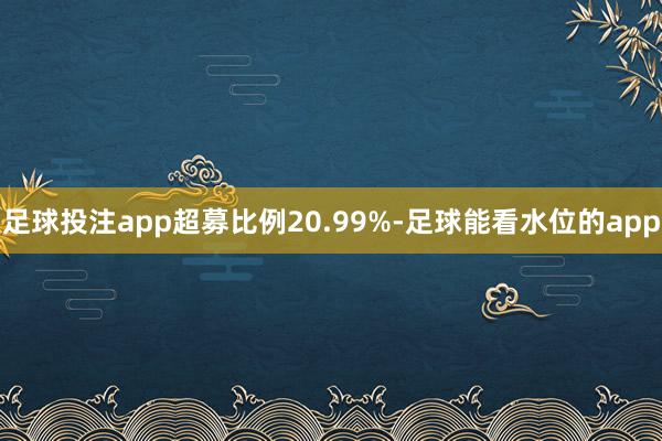 足球投注app超募比例20.99%-足球能看水位的app