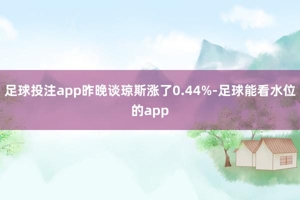 足球投注app昨晚谈琼斯涨了0.44%-足球能看水位的app