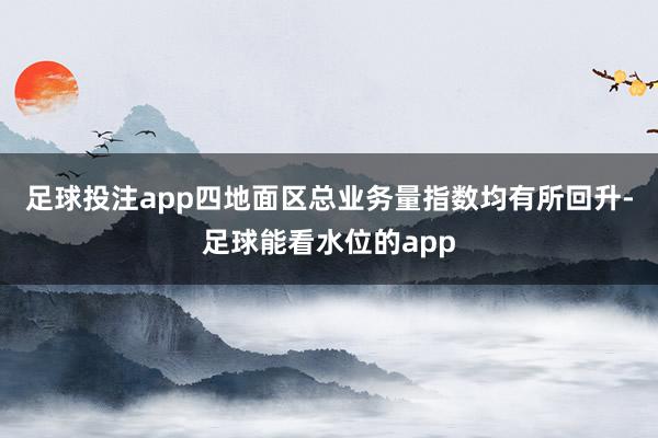 足球投注app四地面区总业务量指数均有所回升-足球能看水位的app