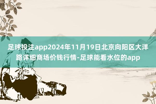 足球投注app2024年11月19日北京向阳区大洋路详细商场价钱行情-足球能看水位的app