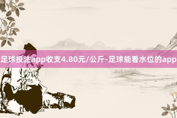 足球投注app收支4.80元/公斤-足球能看水位的app