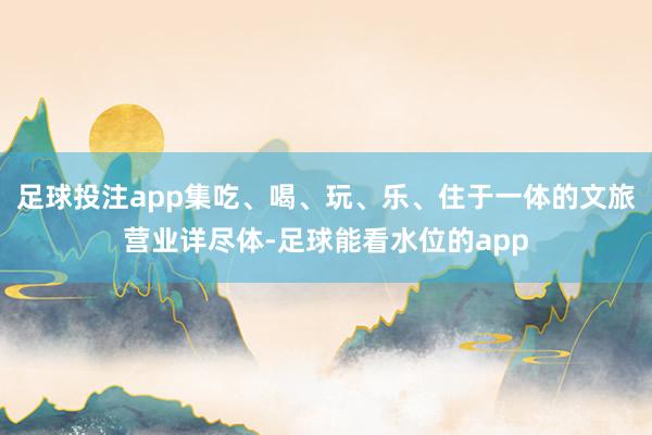 足球投注app集吃、喝、玩、乐、住于一体的文旅营业详尽体-足球能看水位的app