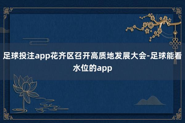 足球投注app花齐区召开高质地发展大会-足球能看水位的app