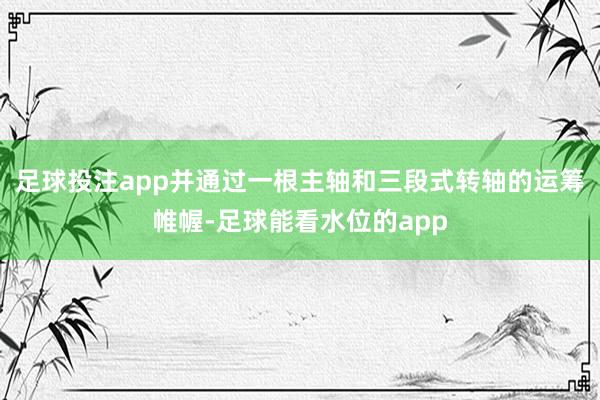 足球投注app并通过一根主轴和三段式转轴的运筹帷幄-足球能看水位的app