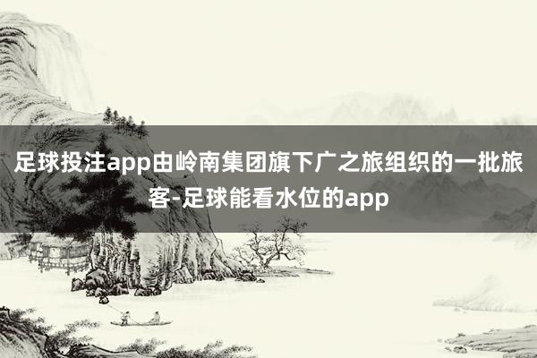 足球投注app　　由岭南集团旗下广之旅组织的一批旅客-足球能看水位的app