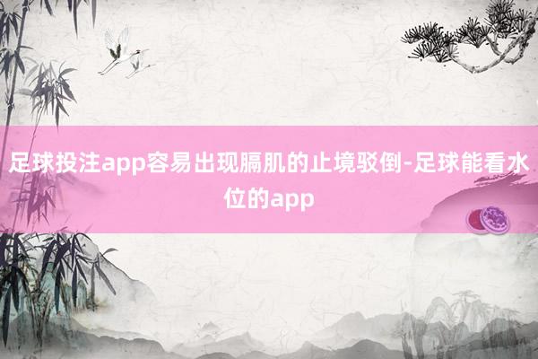 足球投注app容易出现膈肌的止境驳倒-足球能看水位的app