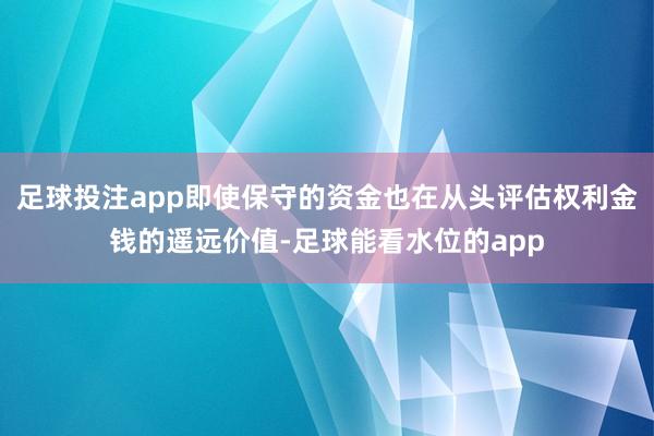 足球投注app即使保守的资金也在从头评估权利金钱的遥远价值-足球能看水位的app