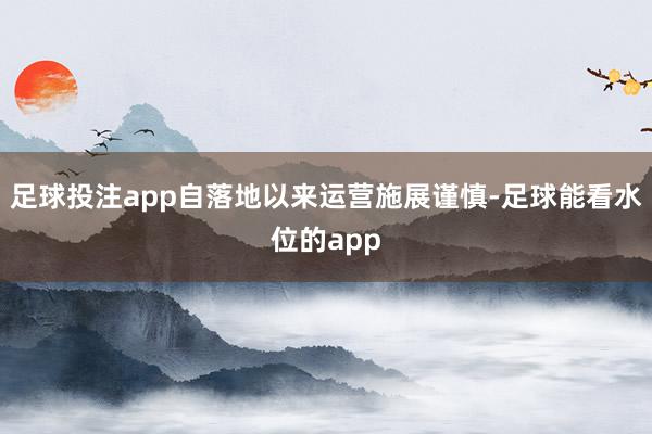 足球投注app自落地以来运营施展谨慎-足球能看水位的app