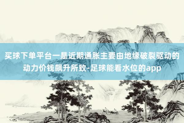 买球下单平台一是近期通胀主要由地缘破裂驱动的动力价钱飙升所致-足球能看水位的app
