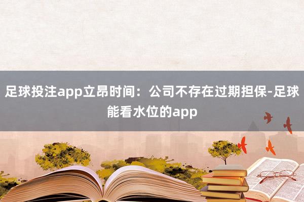 足球投注app立昂时间：公司不存在过期担保-足球能看水位的app
