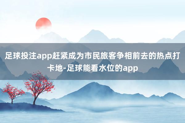 足球投注app赶紧成为市民旅客争相前去的热点打卡地-足球能看水位的app